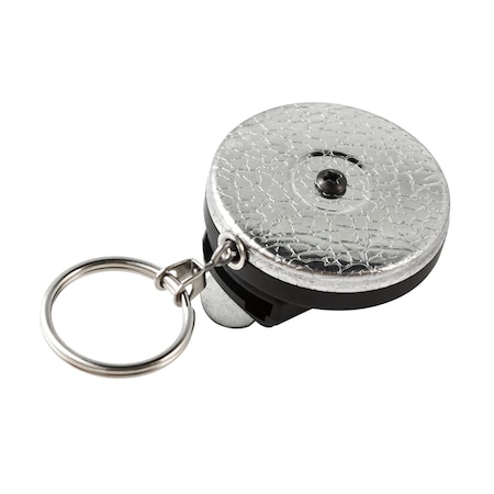 Key-Bak Original Series Spinner Back, Chrome Front, 24 in. Stainless Steel Chain, Spin Release Belt Clip, Bulk 0004-002